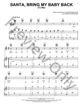 Sant Bring My Baby Back piano sheet music cover